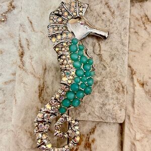 Vintage Givenchy rare Seahorse Broach.